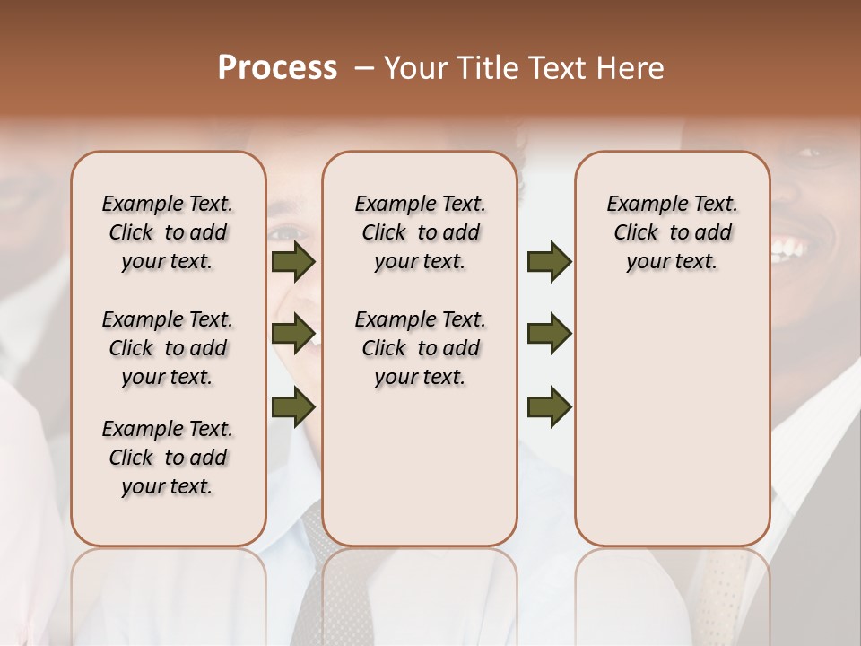 A Group Of Business People Are Smiling For The Camera PowerPoint Template