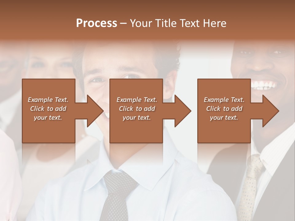 A Group Of Business People Are Smiling For The Camera PowerPoint Template