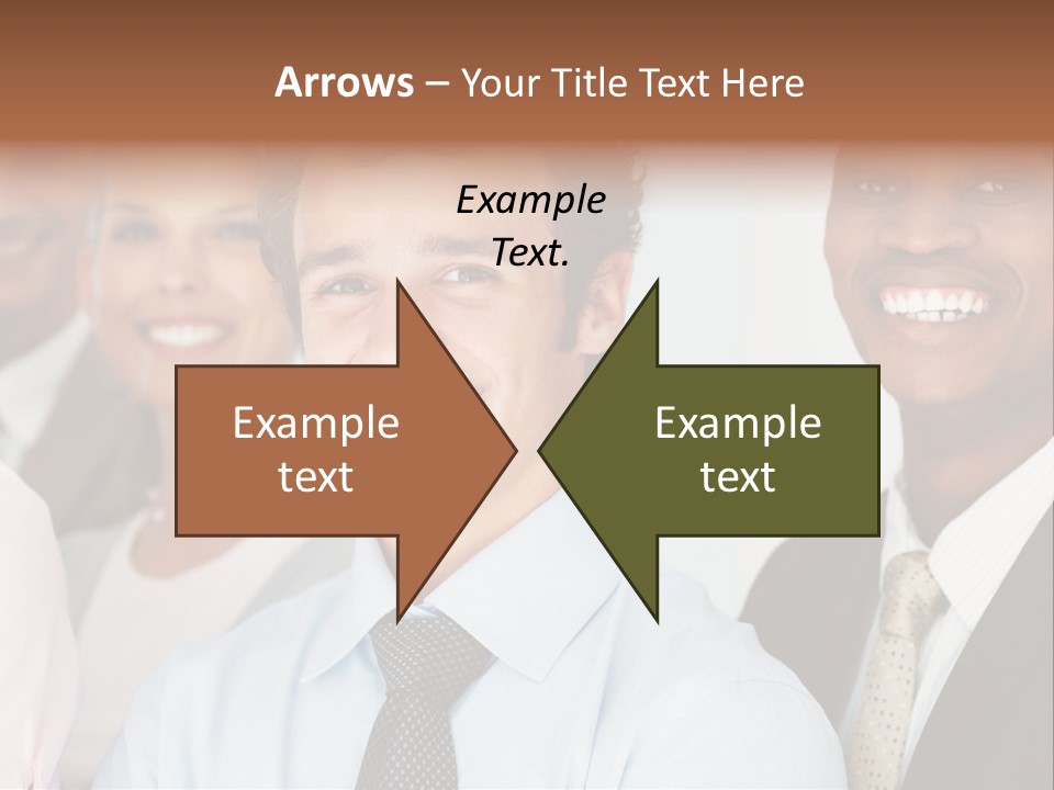A Group Of Business People Are Smiling For The Camera PowerPoint Template