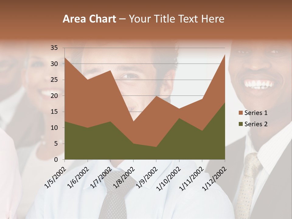 A Group Of Business People Are Smiling For The Camera PowerPoint Template