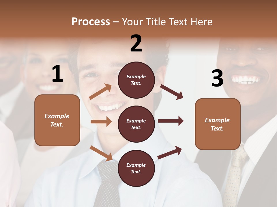 A Group Of Business People Are Smiling For The Camera PowerPoint Template