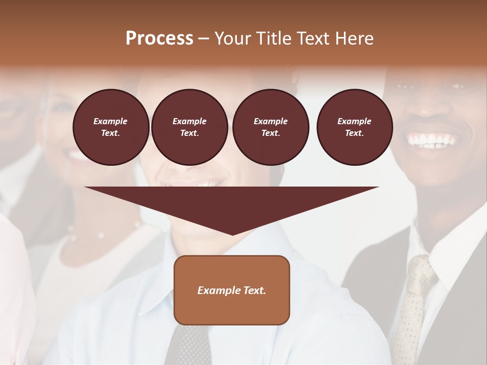 A Group Of Business People Are Smiling For The Camera PowerPoint Template