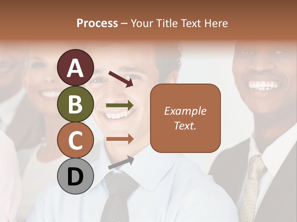 A Group Of Business People Are Smiling For The Camera PowerPoint Template