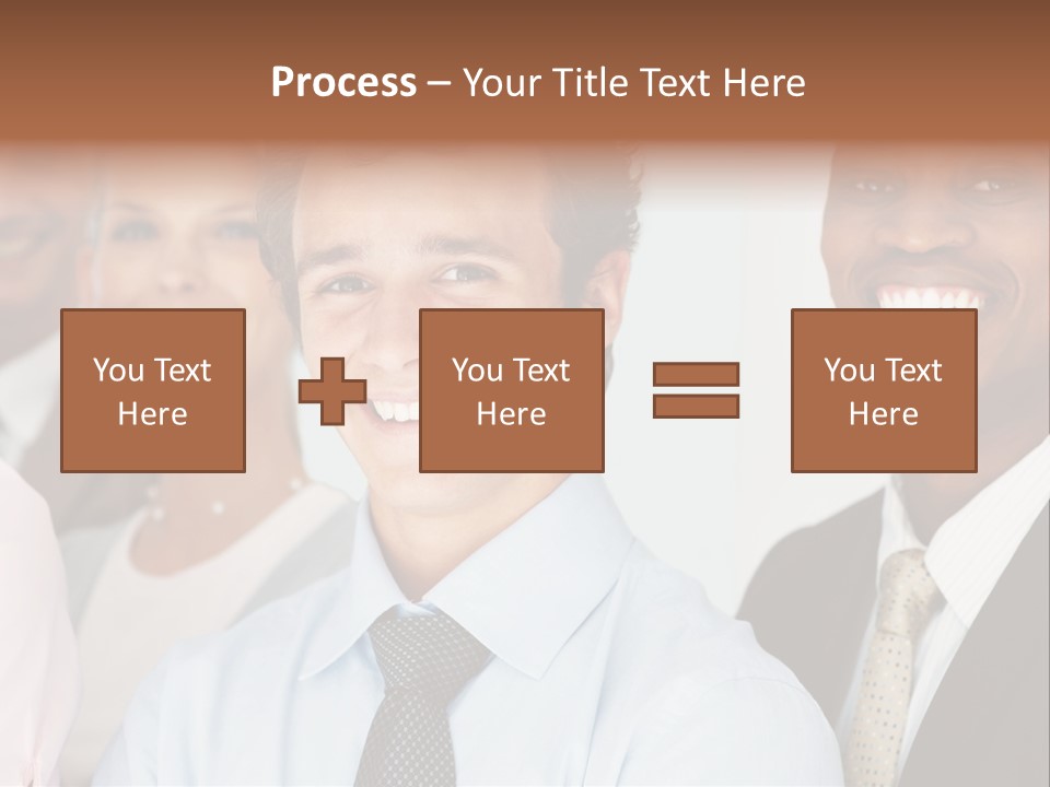 A Group Of Business People Are Smiling For The Camera PowerPoint Template