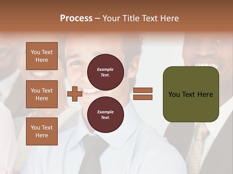 A Group Of Business People Are Smiling For The Camera PowerPoint Template