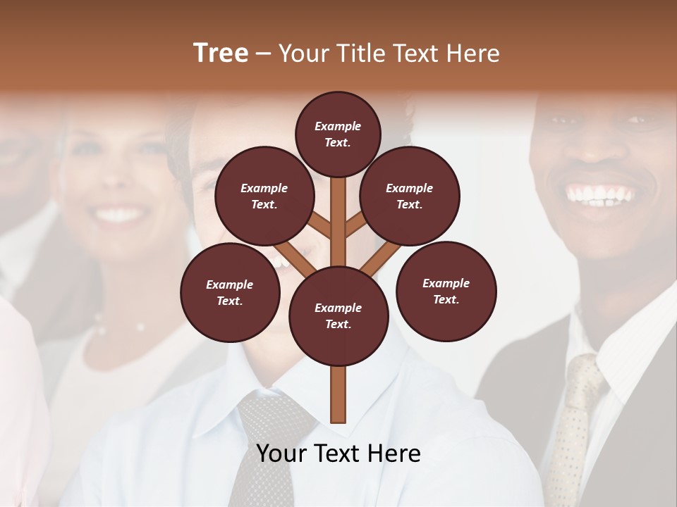 A Group Of Business People Are Smiling For The Camera PowerPoint Template
