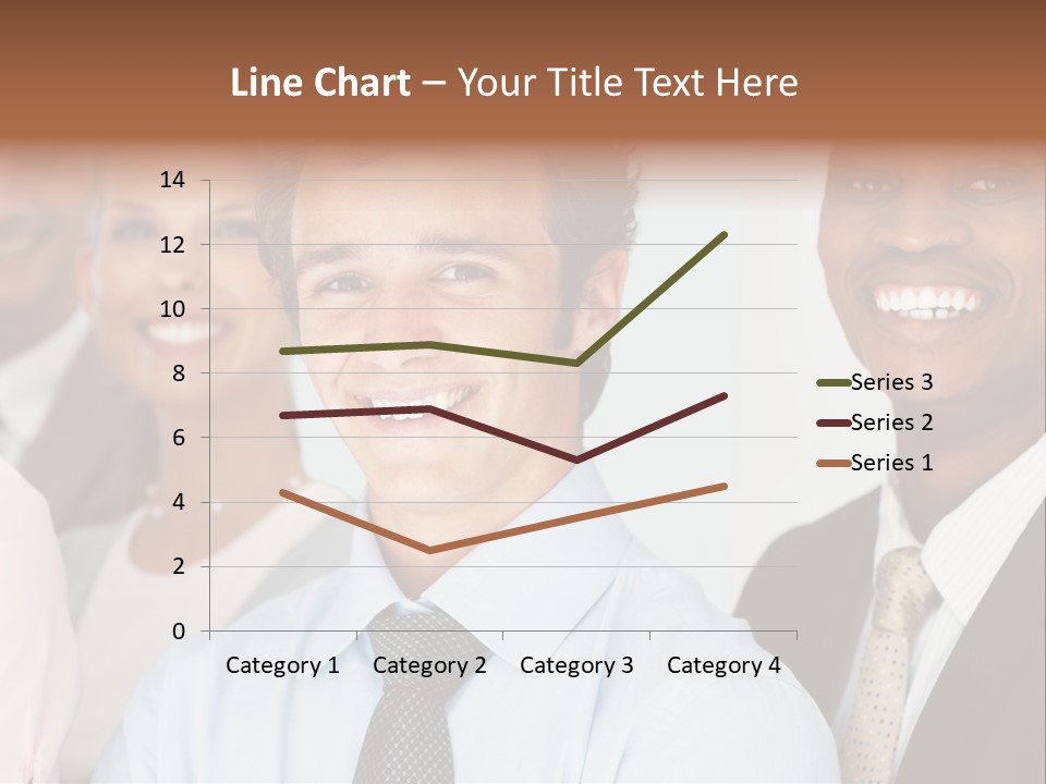 A Group Of Business People Are Smiling For The Camera PowerPoint Template