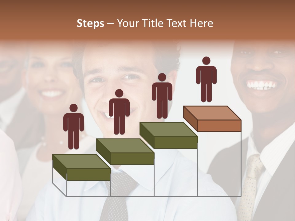 A Group Of Business People Are Smiling For The Camera PowerPoint Template