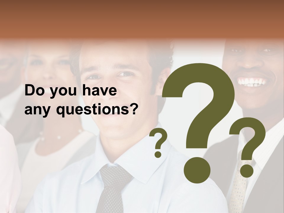 A Group Of Business People Are Smiling For The Camera PowerPoint Template