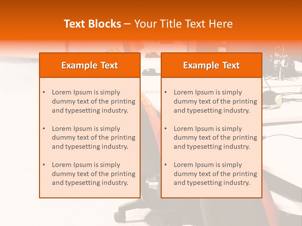 A Row Of Computer Monitors Sitting On Top Of A Table PowerPoint Template