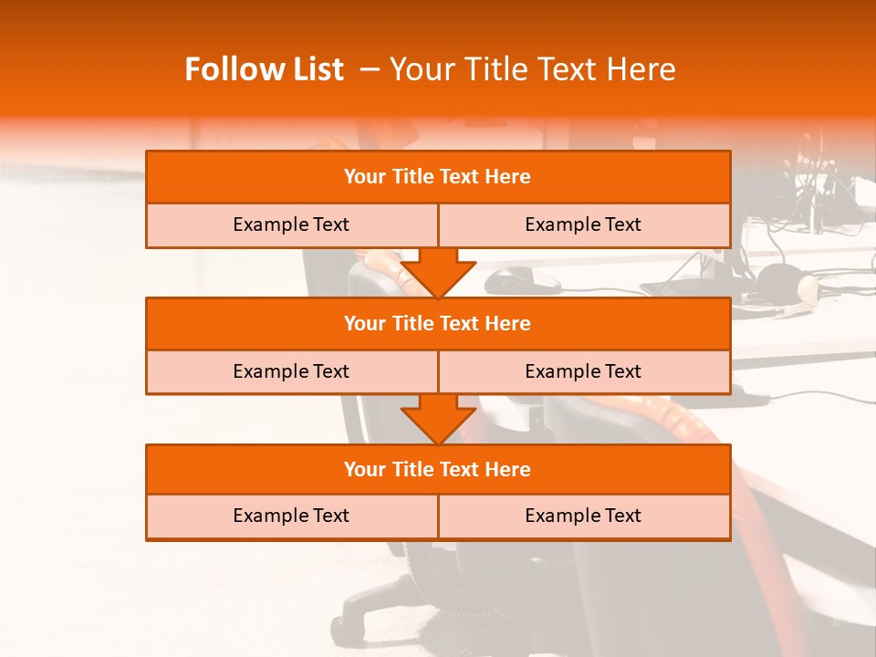 A Row Of Computer Monitors Sitting On Top Of A Table PowerPoint Template