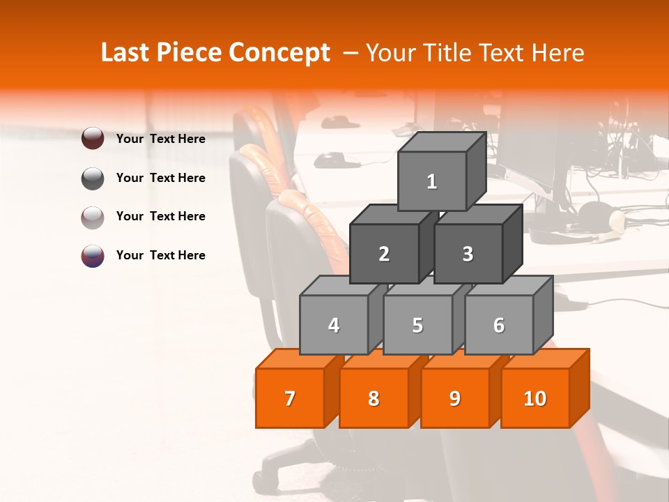 A Row Of Computer Monitors Sitting On Top Of A Table PowerPoint Template