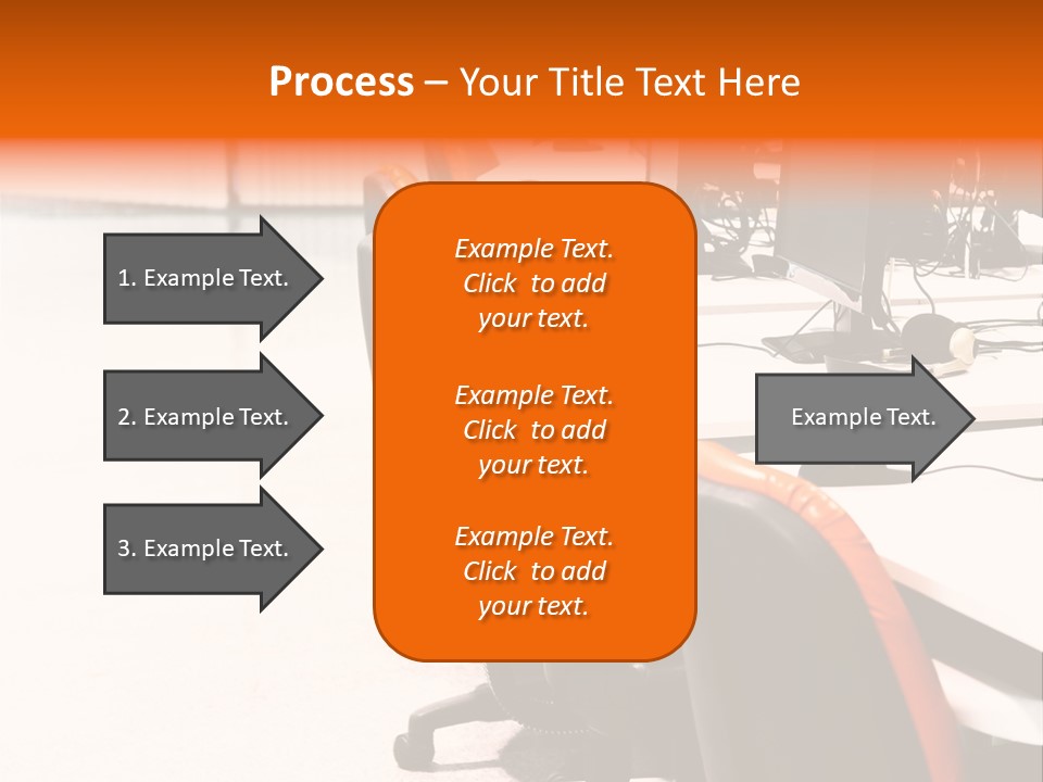 A Row Of Computer Monitors Sitting On Top Of A Table PowerPoint Template