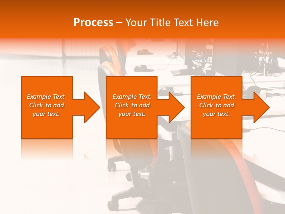 A Row Of Computer Monitors Sitting On Top Of A Table PowerPoint Template