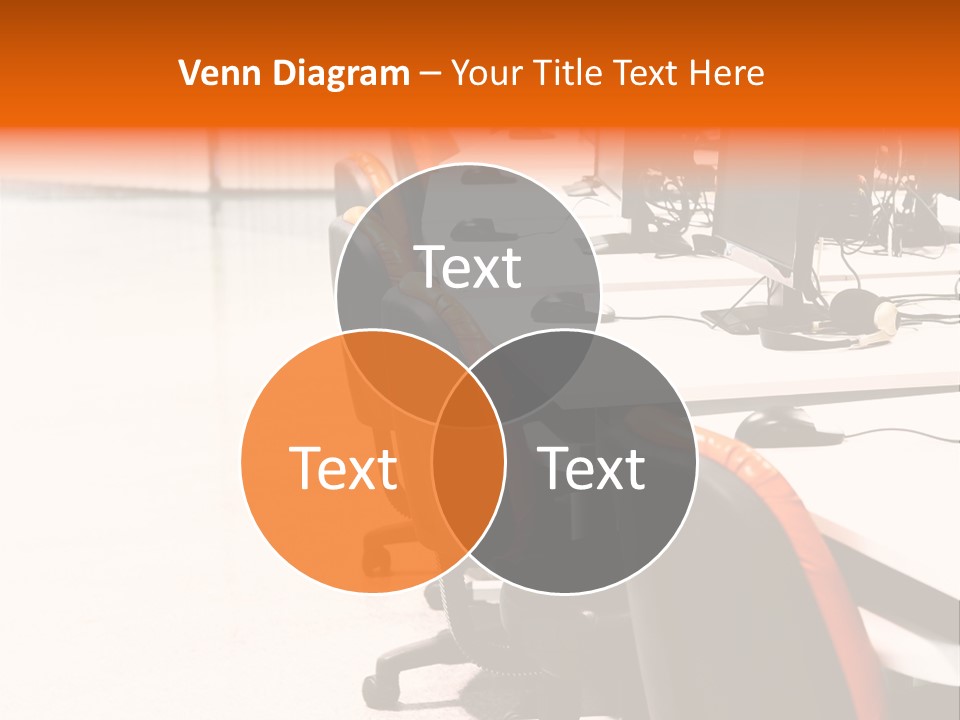A Row Of Computer Monitors Sitting On Top Of A Table PowerPoint Template