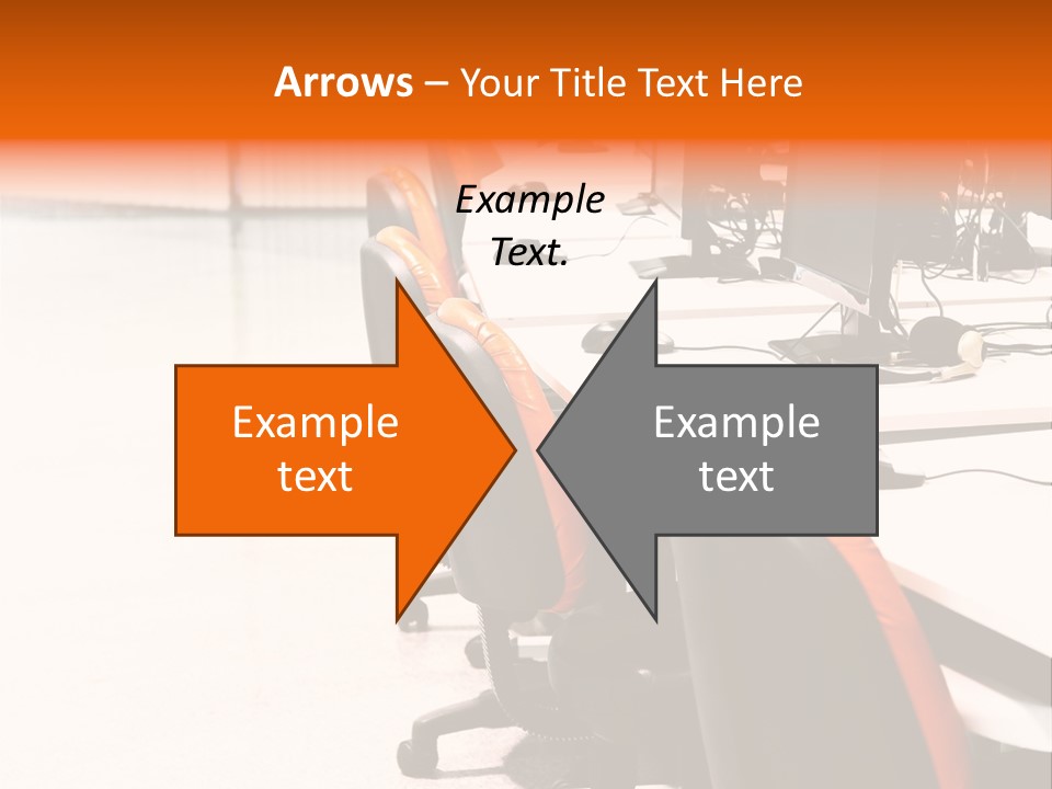A Row Of Computer Monitors Sitting On Top Of A Table PowerPoint Template