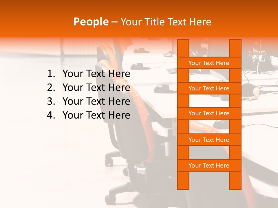 A Row Of Computer Monitors Sitting On Top Of A Table PowerPoint Template