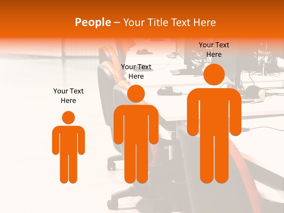 A Row Of Computer Monitors Sitting On Top Of A Table PowerPoint Template
