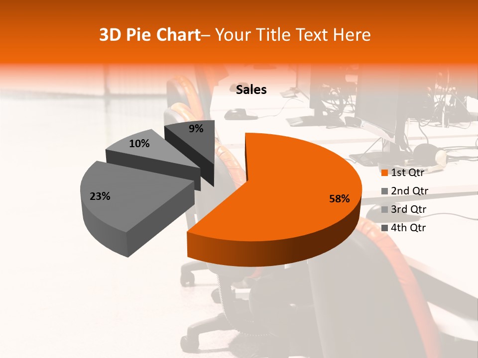 A Row Of Computer Monitors Sitting On Top Of A Table PowerPoint Template