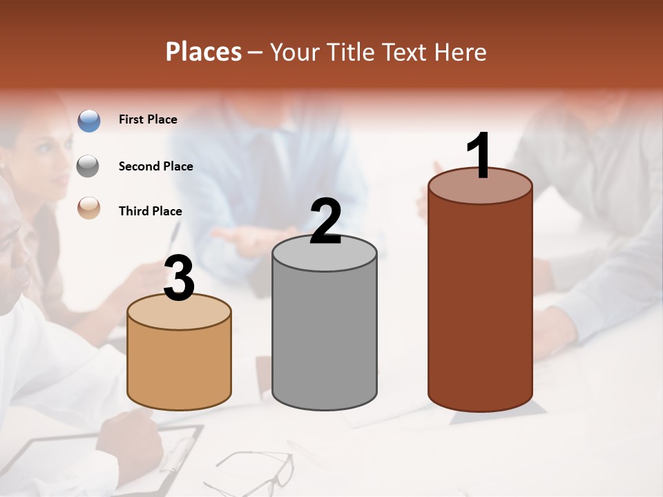 A Group Of People Sitting Around A Table PowerPoint Template