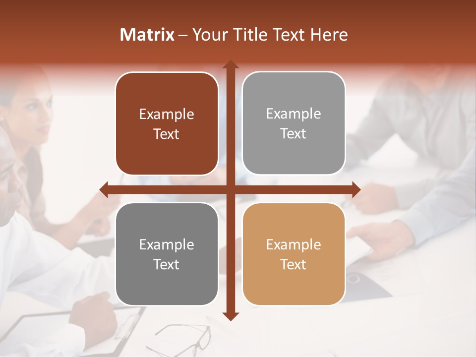 A Group Of People Sitting Around A Table PowerPoint Template