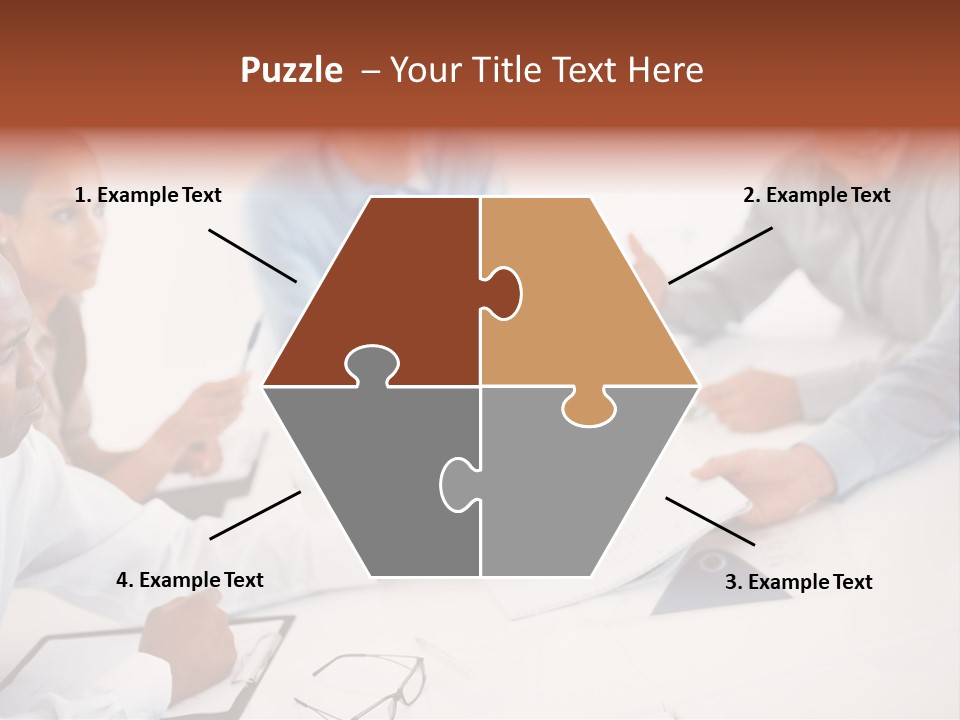 A Group Of People Sitting Around A Table PowerPoint Template