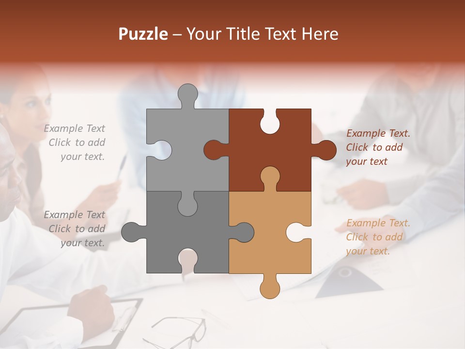 A Group Of People Sitting Around A Table PowerPoint Template