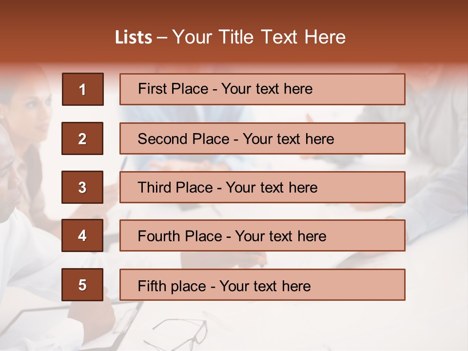 A Group Of People Sitting Around A Table PowerPoint Template