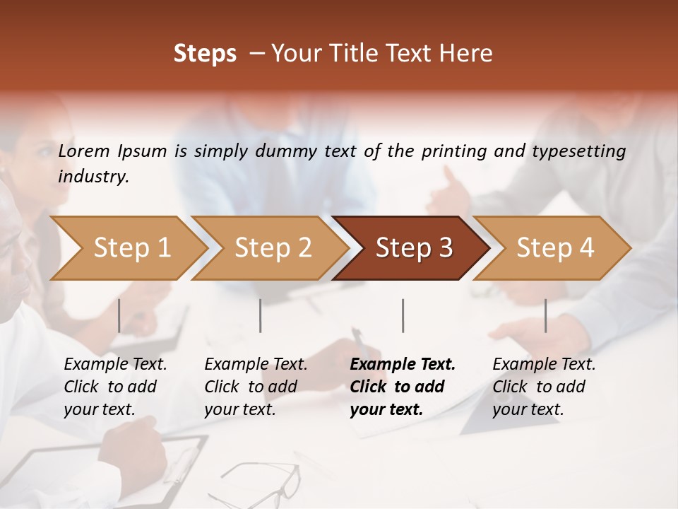 A Group Of People Sitting Around A Table PowerPoint Template