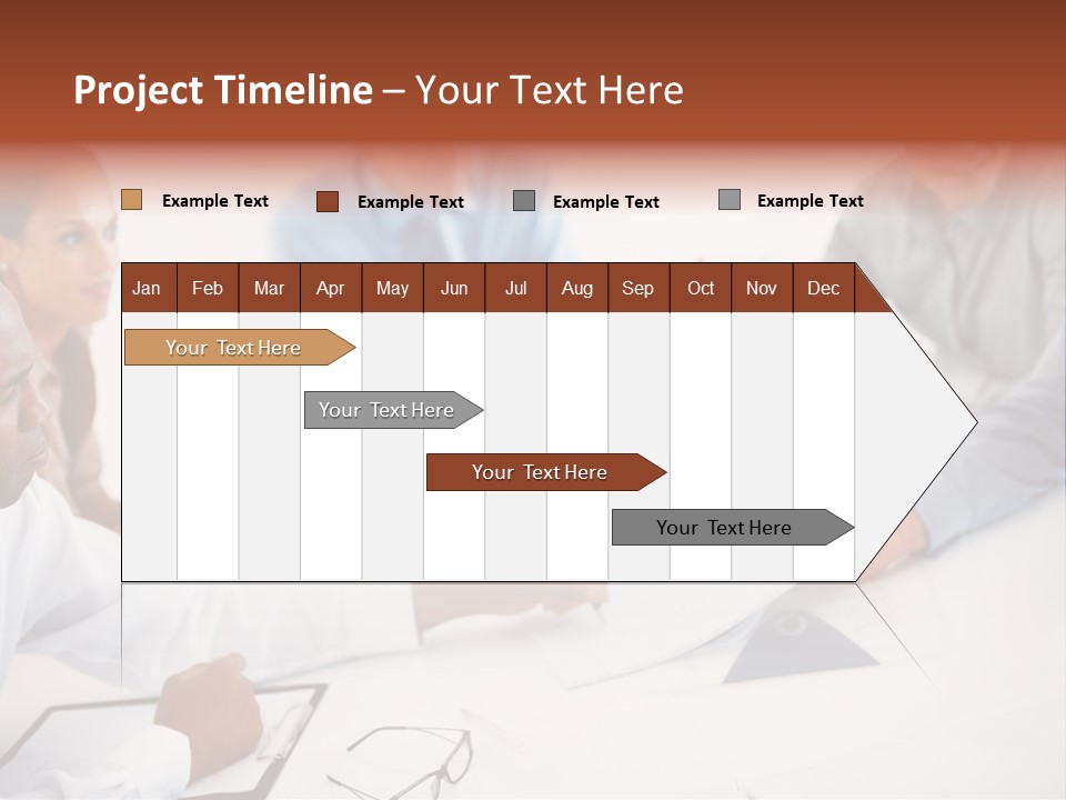 A Group Of People Sitting Around A Table PowerPoint Template