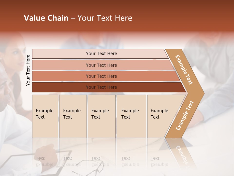 A Group Of People Sitting Around A Table PowerPoint Template
