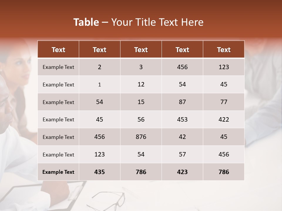 A Group Of People Sitting Around A Table PowerPoint Template