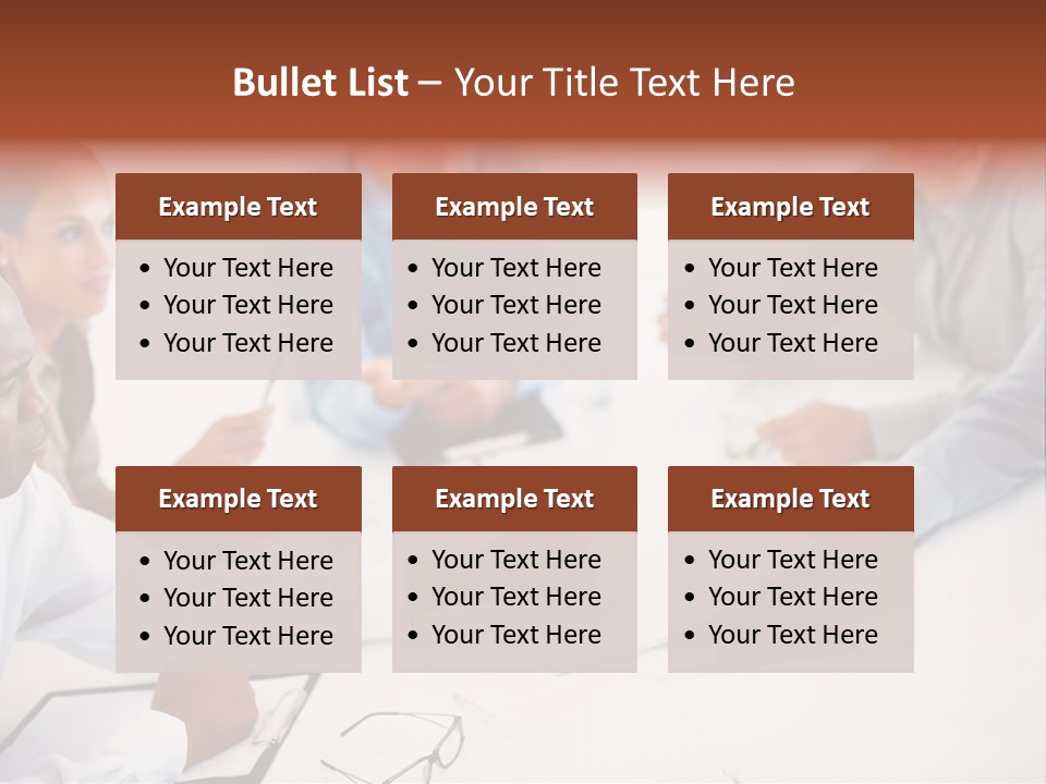 A Group Of People Sitting Around A Table PowerPoint Template