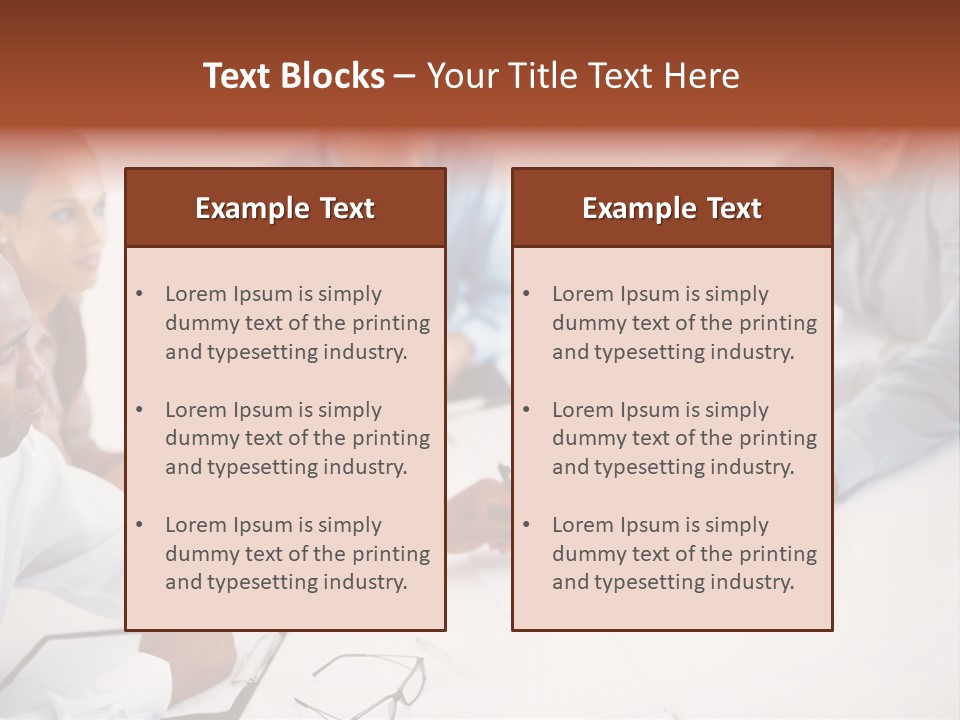 A Group Of People Sitting Around A Table PowerPoint Template