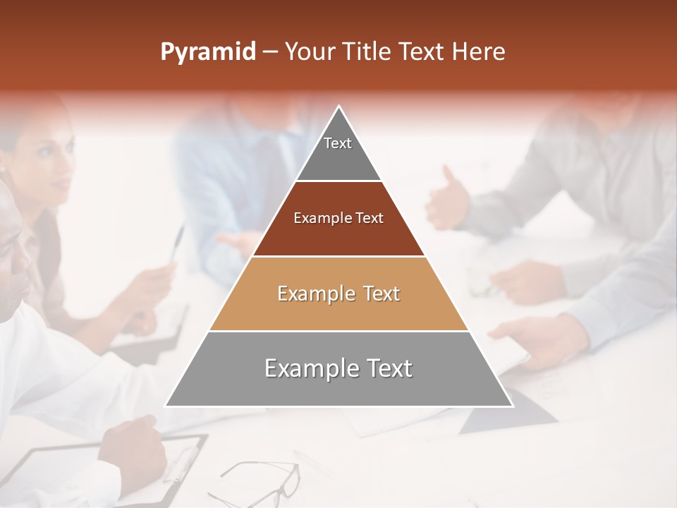 A Group Of People Sitting Around A Table PowerPoint Template