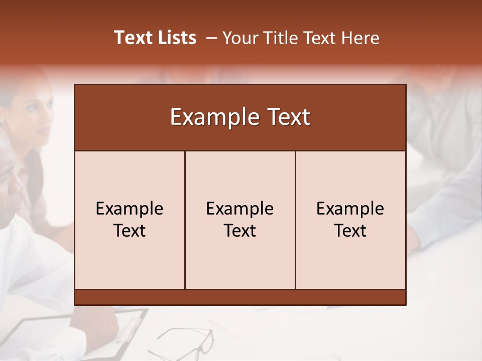 A Group Of People Sitting Around A Table PowerPoint Template
