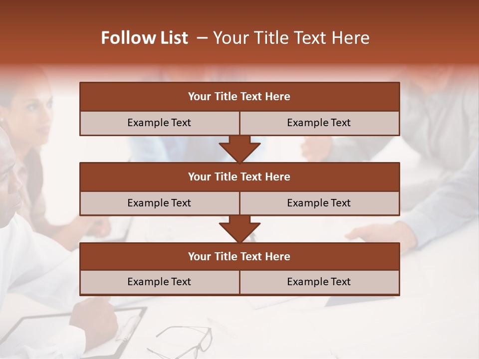 A Group Of People Sitting Around A Table PowerPoint Template