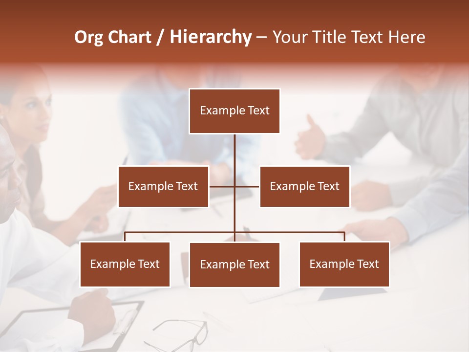 A Group Of People Sitting Around A Table PowerPoint Template