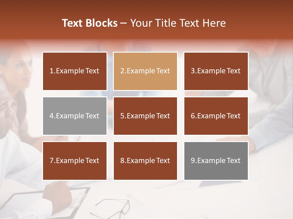 A Group Of People Sitting Around A Table PowerPoint Template