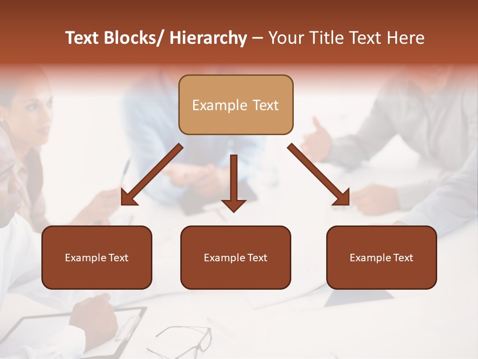 A Group Of People Sitting Around A Table PowerPoint Template