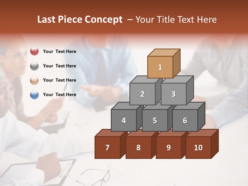 A Group Of People Sitting Around A Table PowerPoint Template