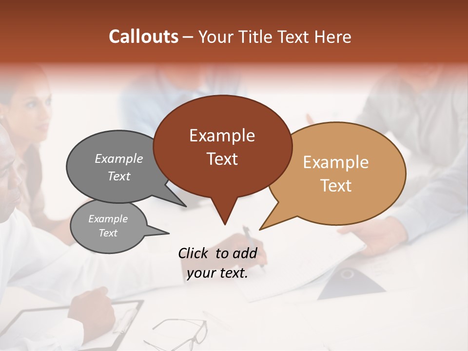 A Group Of People Sitting Around A Table PowerPoint Template