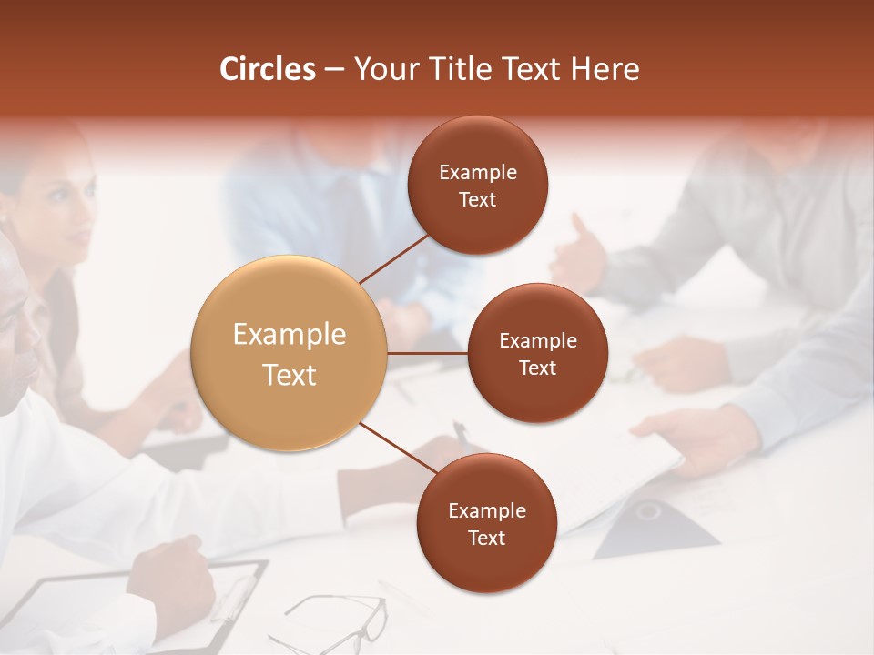 A Group Of People Sitting Around A Table PowerPoint Template