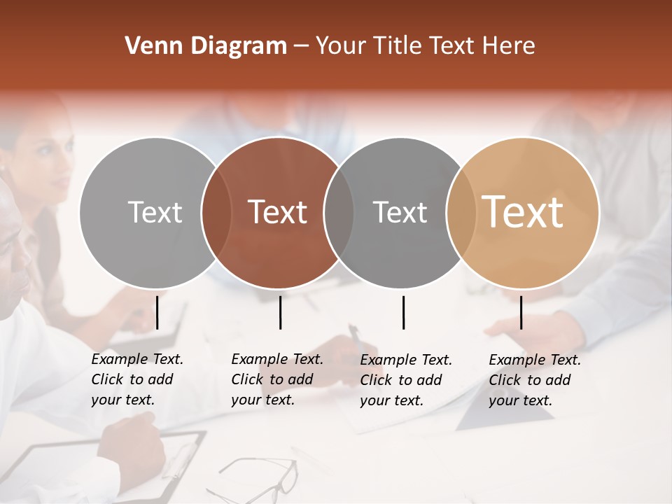 A Group Of People Sitting Around A Table PowerPoint Template