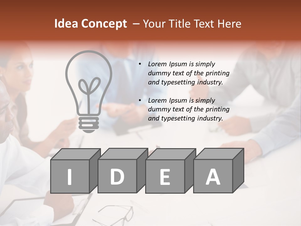 A Group Of People Sitting Around A Table PowerPoint Template