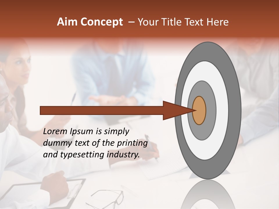 A Group Of People Sitting Around A Table PowerPoint Template