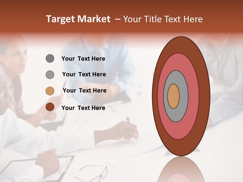 A Group Of People Sitting Around A Table PowerPoint Template