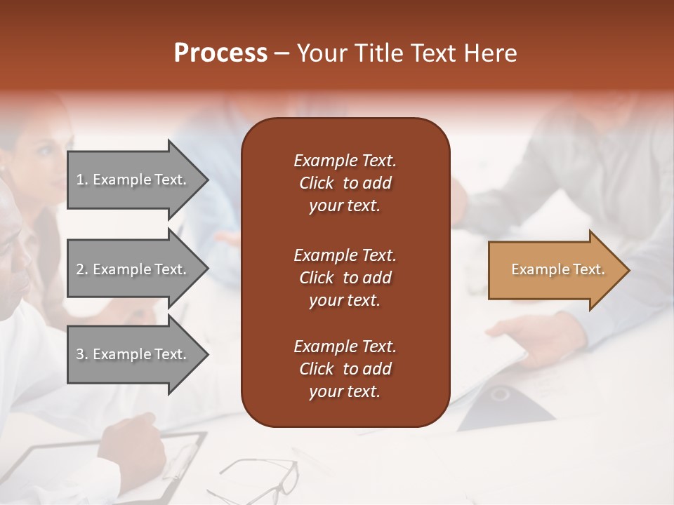 A Group Of People Sitting Around A Table PowerPoint Template