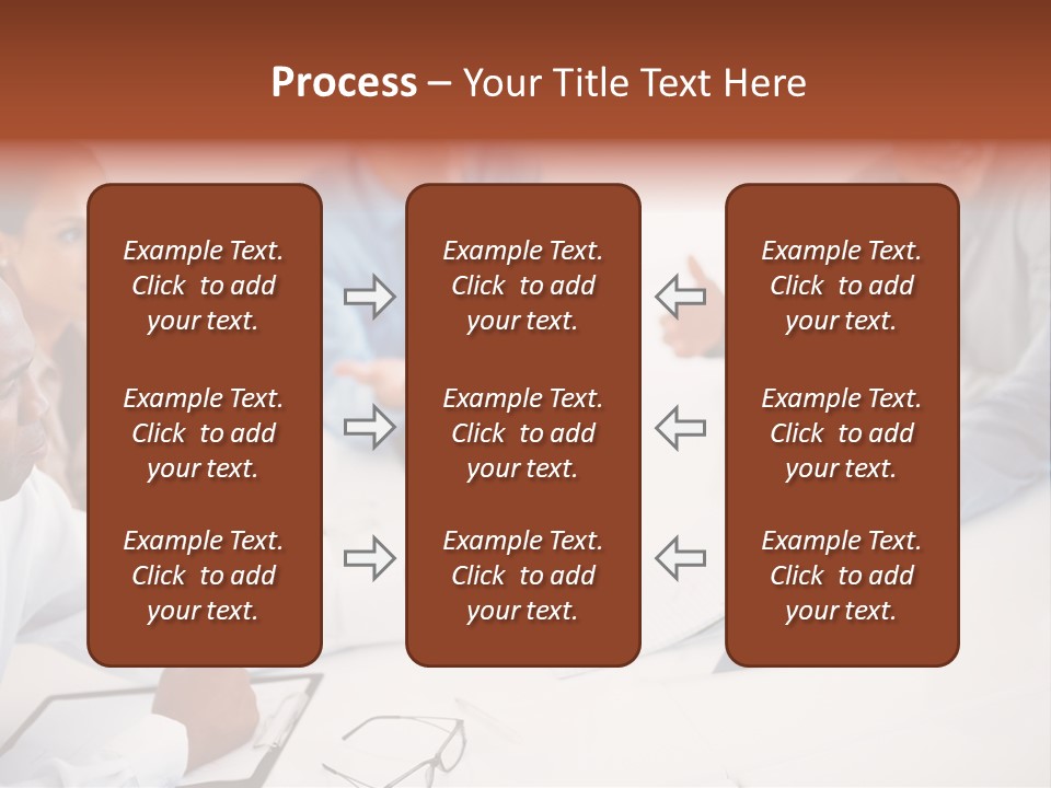 A Group Of People Sitting Around A Table PowerPoint Template