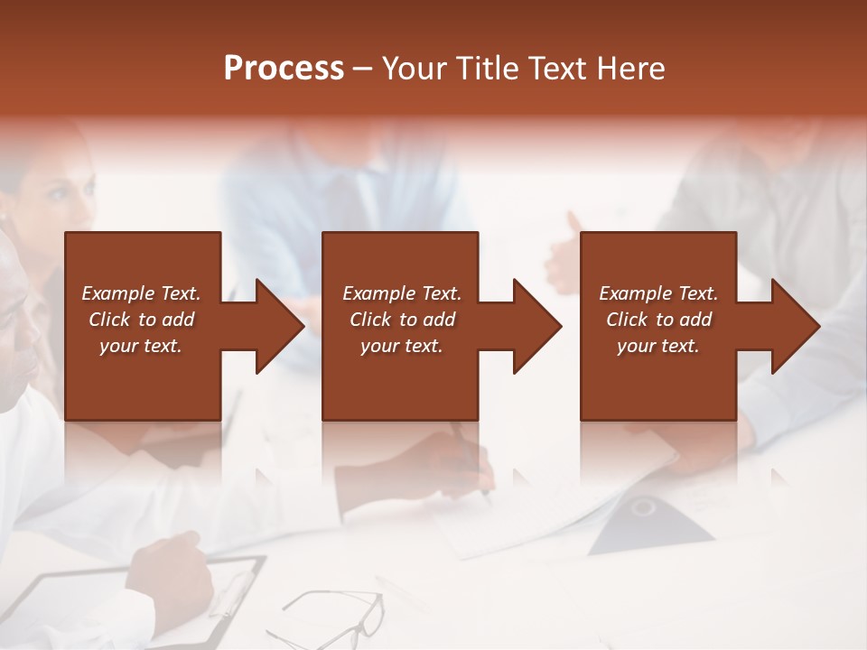 A Group Of People Sitting Around A Table PowerPoint Template
